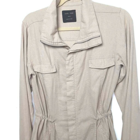 Love Tree Jackets & Blazers - Love Tree  Lara Croft Utility Jacket Beige S